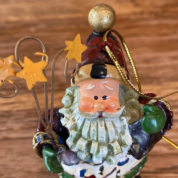 Seven Vintage Santa Resin Ornaments - Picture 4 of 11